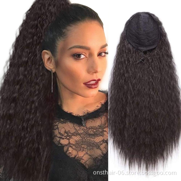 Drawstring Afro Kinky Curly Ponytail In Synthetic Hair Drawstring Curly Ponytails Hair Extension Pony Tail For African American
